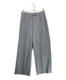 TOMORROW LAND collection（トゥモローランドコレクション）の古着「シャイニーシャーク センタープレスワイドパンツ」｜ブルー