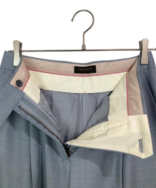 TOMORROW LAND collection（トゥモローランドコレクション）TOMORROW LAND collection (トゥモローランドコレクション) シャイニーシャーク センタープレスワイドパンツ ブルー サイズ:SIZE 36の古着・服飾アイテム