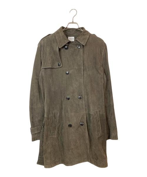 ARMANI COLLEZIONI（アルマーニ コレツィオーニ）ARMANI COLLEZIONI (アルマーニ コレツィオーニ) ゴートスキントレンチコート ブラウン サイズ:SIZE 54の古着・服飾アイテム