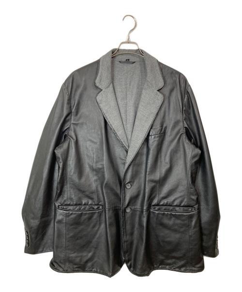 GIORGIO ARMANI（ジョルジョアルマーニ）GIORGIO ARMANI (ジョルジョアルマーニ) ラムレザージャケット ブラック サイズ:SIZE 58の古着・服飾アイテム