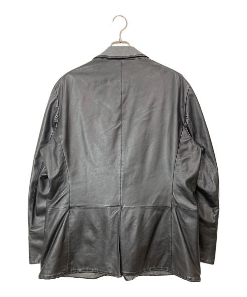 GIORGIO ARMANI（ジョルジョアルマーニ）GIORGIO ARMANI (ジョルジョアルマーニ) ラムレザージャケット ブラック サイズ:SIZE 58の古着・服飾アイテム
