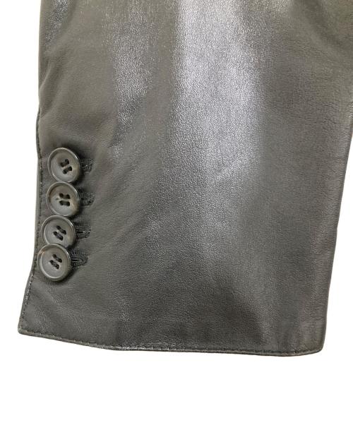 GIORGIO ARMANI（ジョルジョアルマーニ）GIORGIO ARMANI (ジョルジョアルマーニ) ラムレザージャケット ブラック サイズ:SIZE 58の古着・服飾アイテム