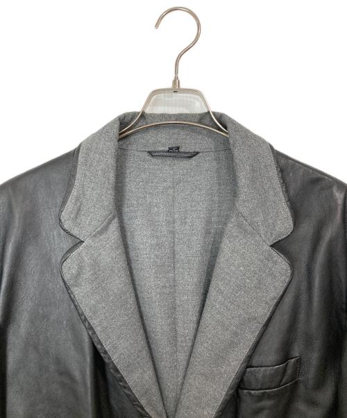 GIORGIO ARMANI（ジョルジョアルマーニ）GIORGIO ARMANI (ジョルジョアルマーニ) ラムレザージャケット ブラック サイズ:SIZE 58の古着・服飾アイテム