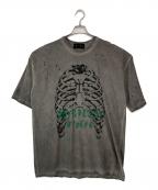 SOMEITサミット）の古着「骸骨デザイン Tシャツ」｜グレー