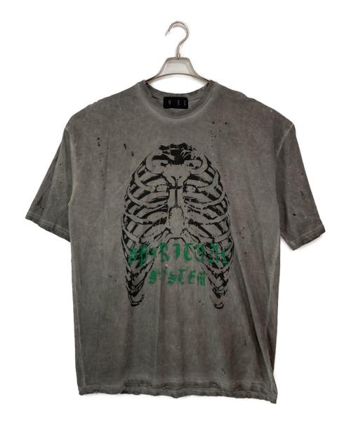 SOMEIT（サミット）SOMEIT (サミット) 骸骨デザイン Tシャツ グレー サイズ:XLの古着・服飾アイテム