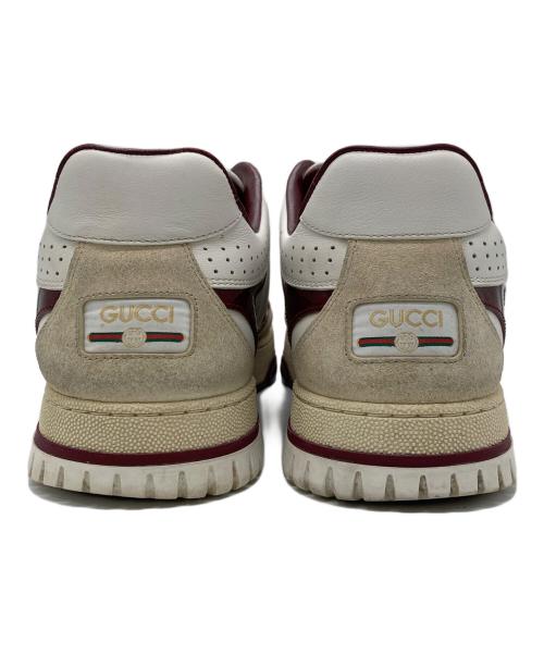 GUCCI（グッチ）GUCCI (グッチ) リウェブレザースニーカー ホワイト×レッド サイズ:9.5の古着・服飾アイテム