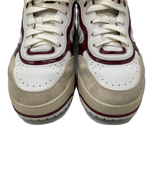 GUCCI（グッチ）GUCCI (グッチ) リウェブレザースニーカー ホワイト×レッド サイズ:9.5の古着・服飾アイテム