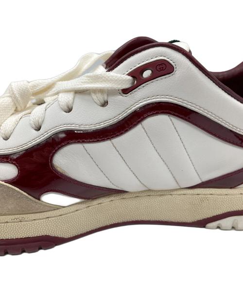 GUCCI（グッチ）GUCCI (グッチ) リウェブレザースニーカー ホワイト×レッド サイズ:9.5の古着・服飾アイテム