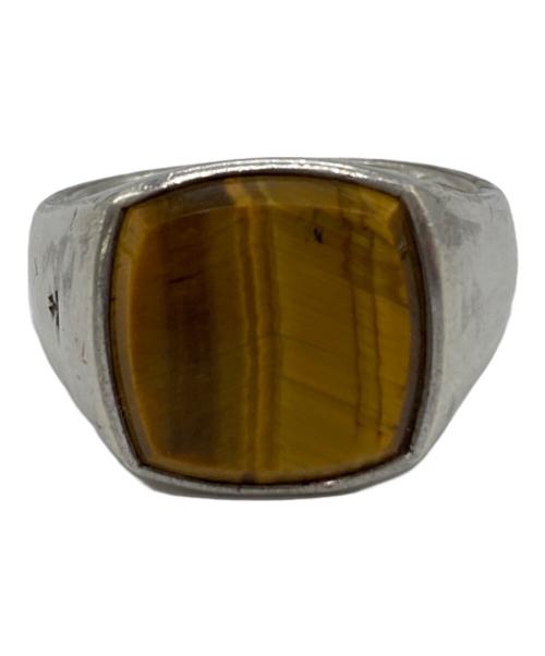 TOM WOOD（トムウッド）TOM WOOD (トムウッド) Cushion Tiger Eye リング ブラウン サイズ:60(約22.5号)の古着・服飾アイテム
