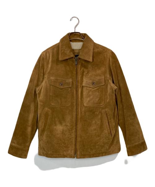 GAP（ギャップ）GAP (ギャップ) スウェードレザージャケット ブラウン サイズ:Sの古着・服飾アイテム