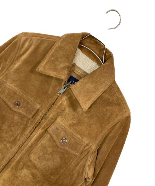 GAP（ギャップ）GAP (ギャップ) スウェードレザージャケット ブラウン サイズ:Sの古着・服飾アイテム