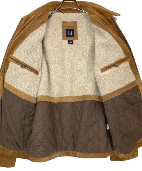GAP（ギャップ）GAP (ギャップ) スウェードレザージャケット ブラウン サイズ:Sの古着・服飾アイテム