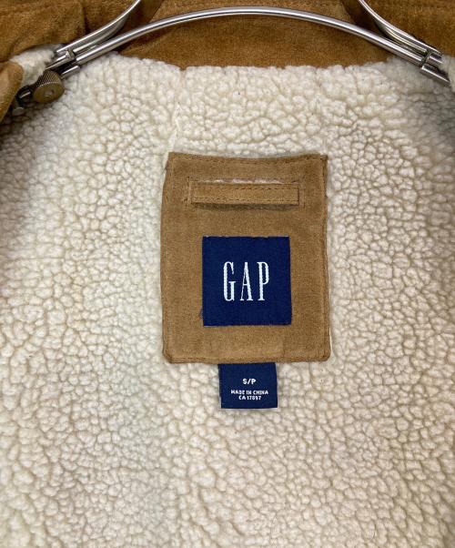 GAP（ギャップ）GAP (ギャップ) スウェードレザージャケット ブラウン サイズ:Sの古着・服飾アイテム