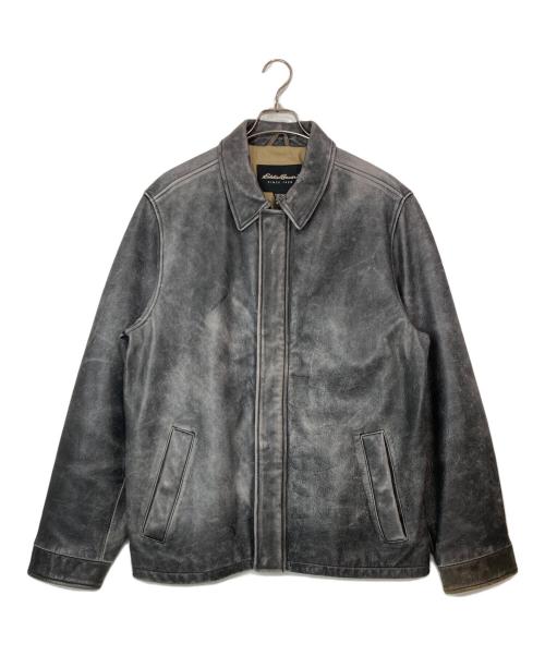 Eddie Bauer（エディーバウアー）Eddie Bauer (エディーバウアー) シングルレザージャケット ブラック サイズ:Lの古着・服飾アイテム