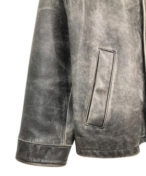 Eddie Bauer（エディーバウアー）Eddie Bauer (エディーバウアー) シングルレザージャケット ブラック サイズ:Lの古着・服飾アイテム