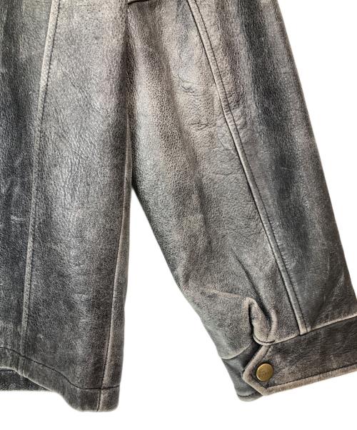 Eddie Bauer（エディーバウアー）Eddie Bauer (エディーバウアー) シングルレザージャケット ブラック サイズ:Lの古着・服飾アイテム