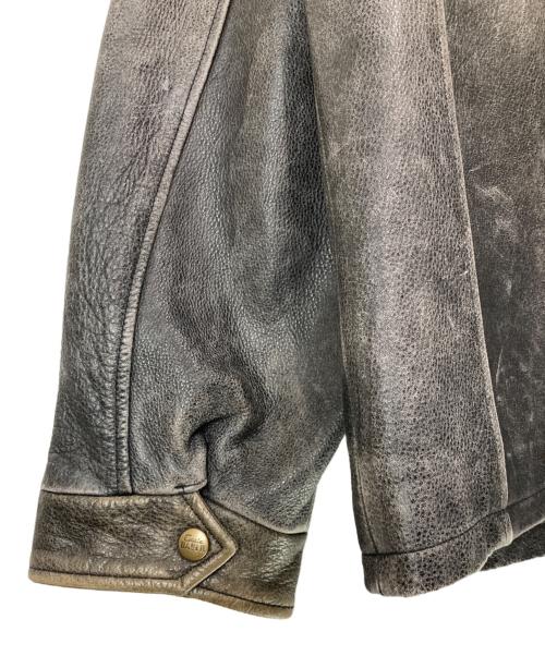 Eddie Bauer（エディーバウアー）Eddie Bauer (エディーバウアー) シングルレザージャケット ブラック サイズ:Lの古着・服飾アイテム