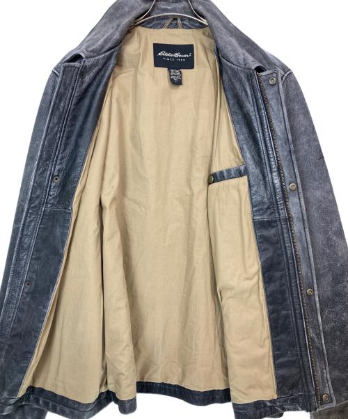 Eddie Bauer（エディーバウアー）Eddie Bauer (エディーバウアー) シングルレザージャケット ブラック サイズ:Lの古着・服飾アイテム