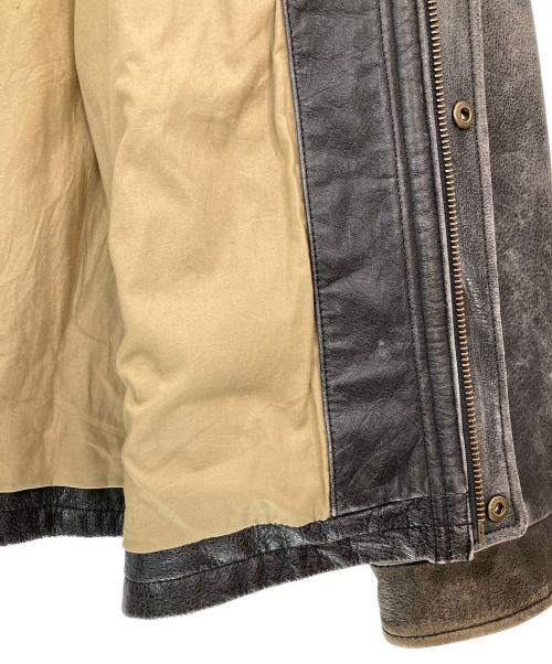 Eddie Bauer（エディーバウアー）Eddie Bauer (エディーバウアー) シングルレザージャケット ブラック サイズ:Lの古着・服飾アイテム