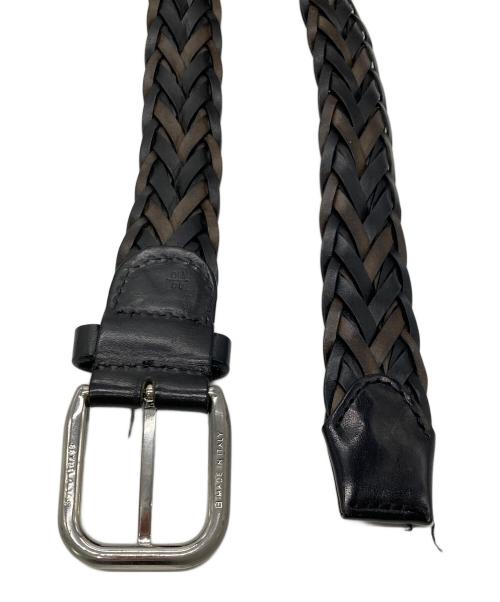ETRO（エトロ）ETRO (エトロ) 編み込みレザーベルト ブラックの古着・服飾アイテム