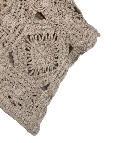 UNITED ARROWS（ユナイテッドアローズ）UNITED ARROWS (ユナイテッドアローズ) クロシェニット ベージュ サイズ:FREEの古着・服飾アイテム