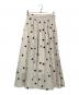 UNITED ARROWS（ユナイテッドアローズ）の古着「オーガンジー プリント プリーツスカート」｜ホワイト