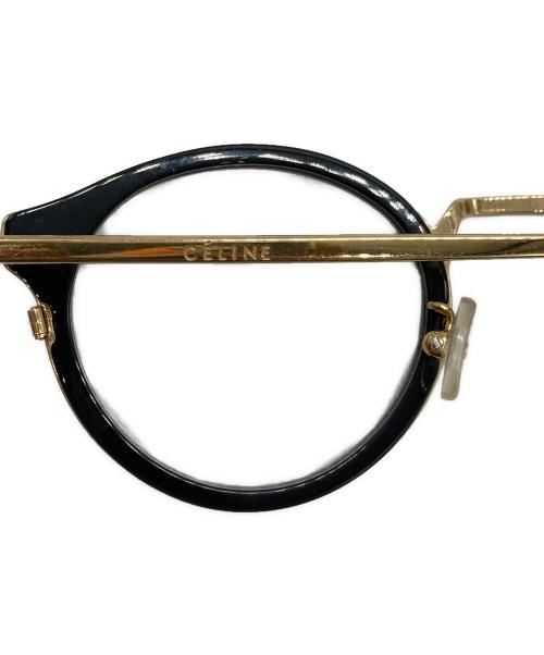 CELINE（セリーヌ）CELINE (セリーヌ) オーバルフレーム伊達眼鏡 シルバー×ゴールド サイズ:SIZE 46□22 140の古着・服飾アイテム