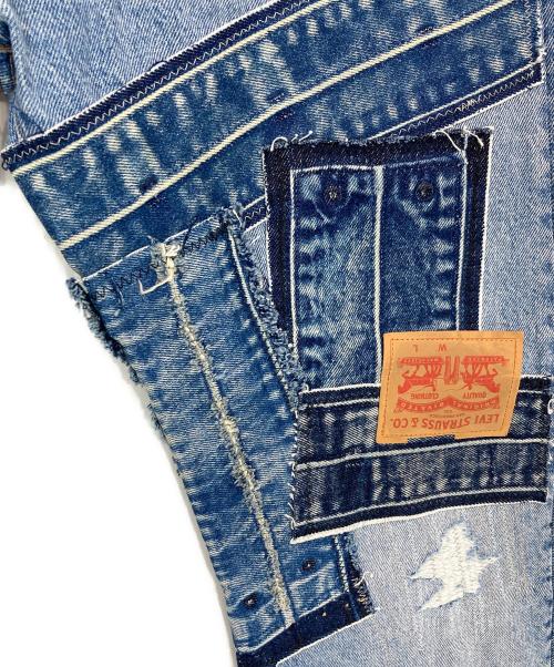 LEVI'S PReMIUM（リーバイス プレミアム）LEVI'S PReMIUM (リーバイス プレミアム) パッチワークデニムパンツ ブルー サイズ:W34×L32の古着・服飾アイテム