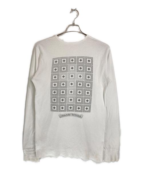 CHROME HEARTS（クロムハーツ）CHROME HEARTS (クロムハーツ) バックプリント ロゴロングスリーブカットソー ホワイト サイズ:Ｌの古着・服飾アイテム