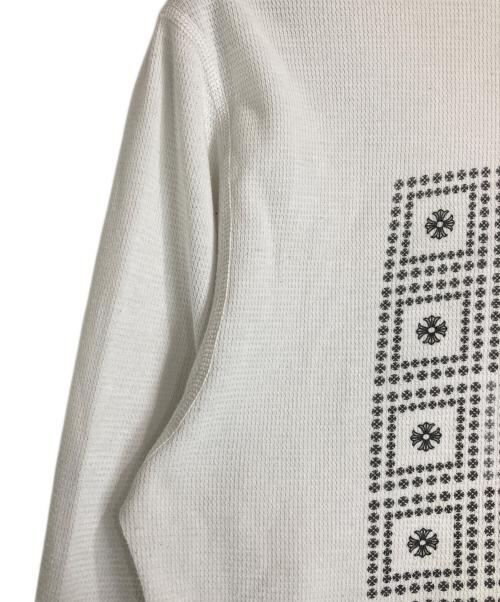 CHROME HEARTS（クロムハーツ）CHROME HEARTS (クロムハーツ) バックプリント ロゴロングスリーブカットソー ホワイト サイズ:Ｌの古着・服飾アイテム