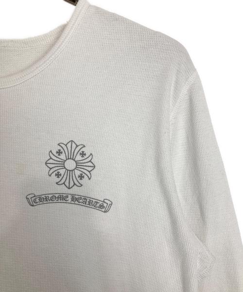 CHROME HEARTS（クロムハーツ）CHROME HEARTS (クロムハーツ) バックプリント ロゴロングスリーブカットソー ホワイト サイズ:Ｌの古着・服飾アイテム