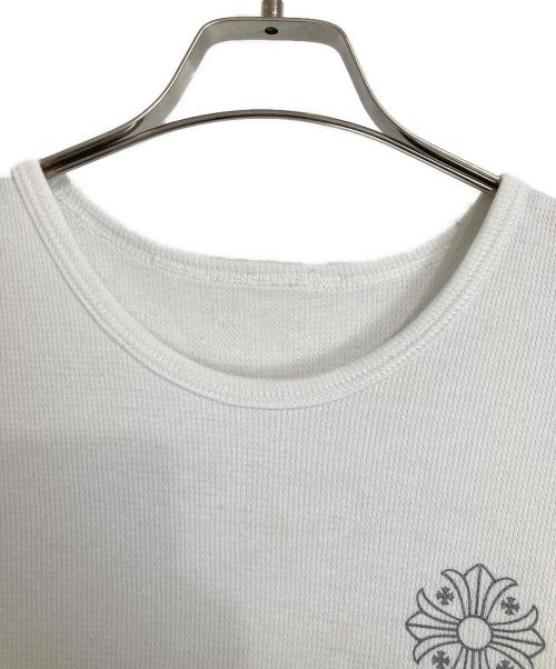 CHROME HEARTS（クロムハーツ）CHROME HEARTS (クロムハーツ) バックプリント ロゴロングスリーブカットソー ホワイト サイズ:Ｌの古着・服飾アイテム