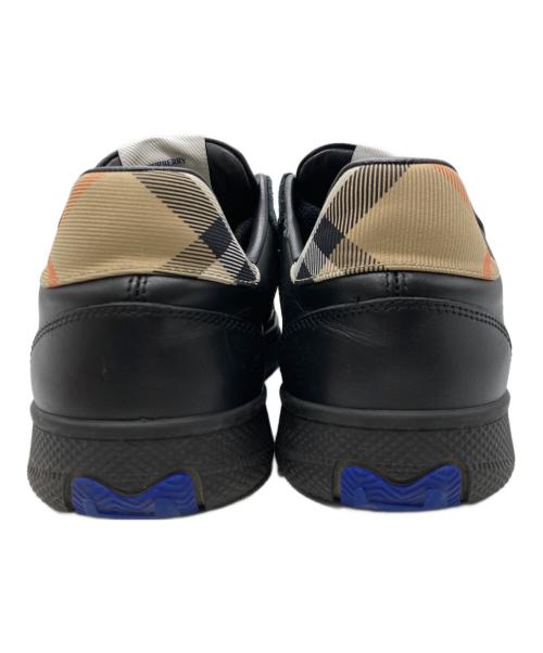 BURBERRY（バーバリー）BURBERRY (バーバリー) レザー＆チェック テラススニーカー ブラック/サンド サイズ:37の古着・服飾アイテム