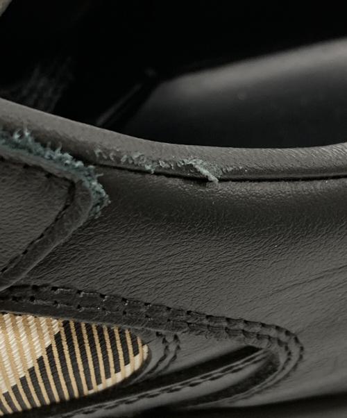 BURBERRY（バーバリー）BURBERRY (バーバリー) レザー＆チェック テラススニーカー ブラック/サンド サイズ:37の古着・服飾アイテム