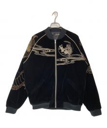 絡繰魂 粋（カラクリダマシイ）の古着「伏龍別珍スカジャン」｜ブラック