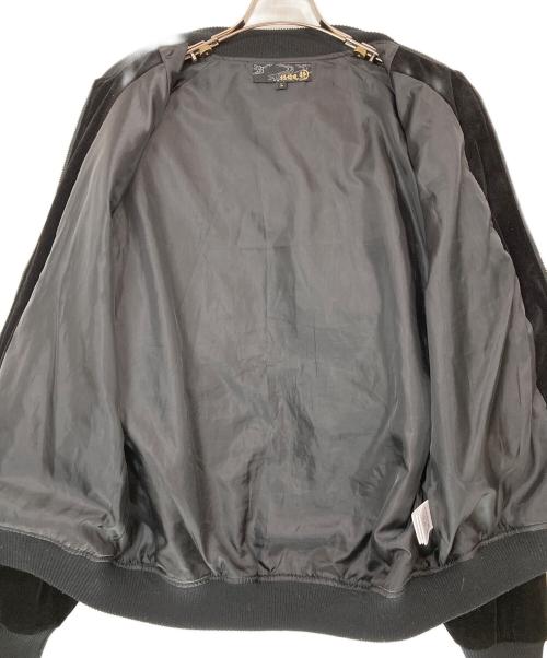 絡繰魂 粋（カラクリダマシイ）絡繰魂 粋 (カラクリダマシイ) 伏龍別珍スカジャン ブラック サイズ:Lの古着・服飾アイテム