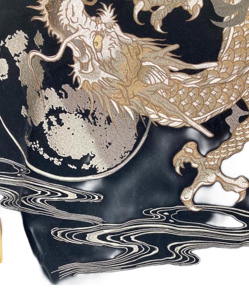 絡繰魂 粋（カラクリダマシイ）絡繰魂 粋 (カラクリダマシイ) 伏龍別珍スカジャン ブラック サイズ:Lの古着・服飾アイテム