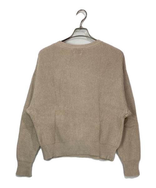 Hysteric Glamour（ヒステリックグラマー）Hysteric Glamour (ヒステリックグラマー) ロゴワッペン付ニット ベージュ サイズ:FREEの古着・服飾アイテム