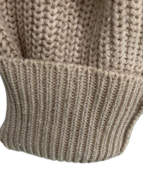 Hysteric Glamour（ヒステリックグラマー）Hysteric Glamour (ヒステリックグラマー) ロゴワッペン付ニット ベージュ サイズ:FREEの古着・服飾アイテム