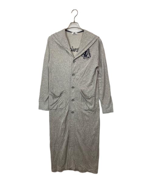 Hysteric Glamour（ヒステリックグラマー）Hysteric Glamour (ヒステリックグラマー) チェーン刺繍 長袖 ロング パーカー グレー サイズ:FREEの古着・服飾アイテム