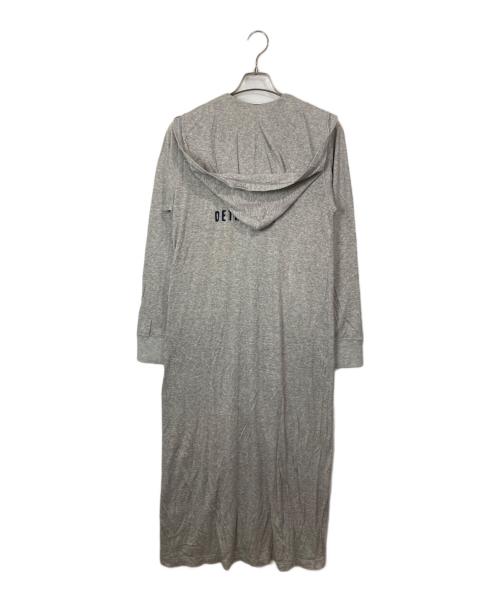 Hysteric Glamour（ヒステリックグラマー）Hysteric Glamour (ヒステリックグラマー) チェーン刺繍 長袖 ロング パーカー グレー サイズ:FREEの古着・服飾アイテム