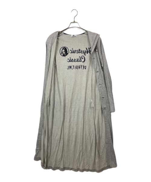 Hysteric Glamour（ヒステリックグラマー）Hysteric Glamour (ヒステリックグラマー) チェーン刺繍 長袖 ロング パーカー グレー サイズ:FREEの古着・服飾アイテム