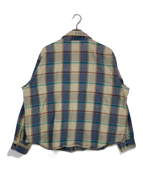 FIVE BROTHER（ファイブブラザー）FIVE BROTHER (ファイブブラザー) ヘビネルチェックシャツ ブルー×グレー サイズ:2XLの古着・服飾アイテム