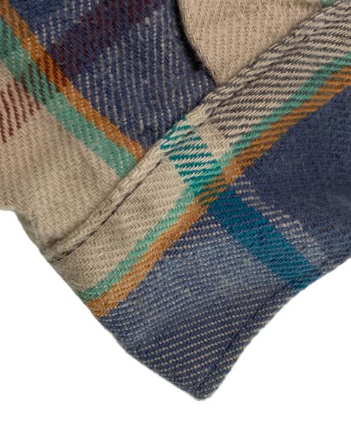 FIVE BROTHER（ファイブブラザー）FIVE BROTHER (ファイブブラザー) ヘビネルチェックシャツ ブルー×グレー サイズ:2XLの古着・服飾アイテム