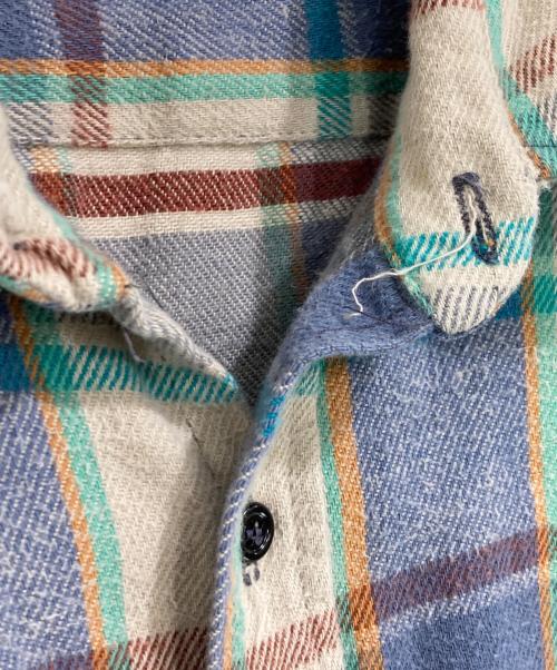 FIVE BROTHER（ファイブブラザー）FIVE BROTHER (ファイブブラザー) ヘビネルチェックシャツ ブルー×グレー サイズ:2XLの古着・服飾アイテム