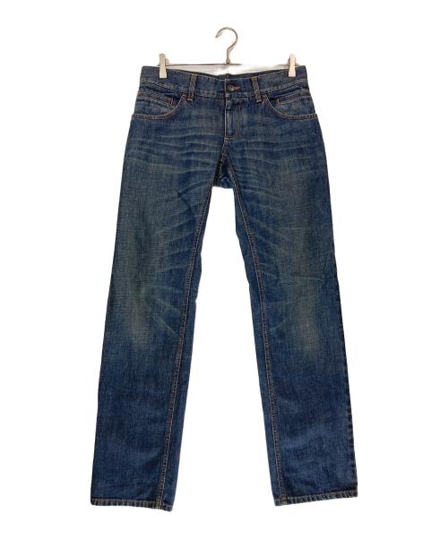 DOLCE & GABBANA（ドルチェ＆ガッバーナ）DOLCE & GABBANA (ドルチェ＆ガッバーナ) プレートデニムパンツ インディゴ サイズ:Lの古着・服飾アイテム