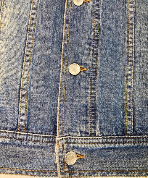 DOLCE & GABBANA（ドルチェ＆ガッバーナ）DOLCE & GABBANA (ドルチェ＆ガッバーナ) ダメージ加工プレートデニムジャケット インディゴ サイズ:48の古着・服飾アイテム