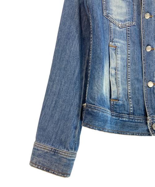 DOLCE & GABBANA（ドルチェ＆ガッバーナ）DOLCE & GABBANA (ドルチェ＆ガッバーナ) ダメージ加工プレートデニムジャケット インディゴ サイズ:48の古着・服飾アイテム