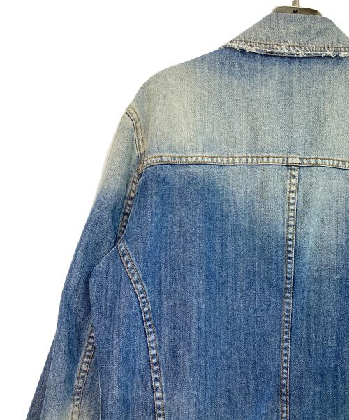 DOLCE & GABBANA（ドルチェ＆ガッバーナ）DOLCE & GABBANA (ドルチェ＆ガッバーナ) ダメージ加工プレートデニムジャケット インディゴ サイズ:48の古着・服飾アイテム