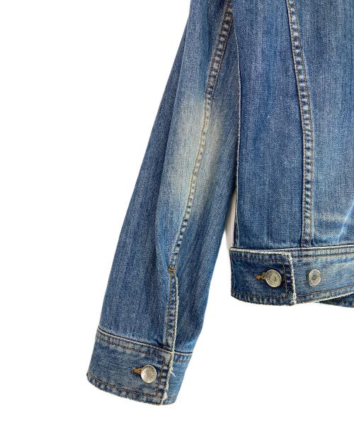 DOLCE & GABBANA（ドルチェ＆ガッバーナ）DOLCE & GABBANA (ドルチェ＆ガッバーナ) ダメージ加工プレートデニムジャケット インディゴ サイズ:48の古着・服飾アイテム